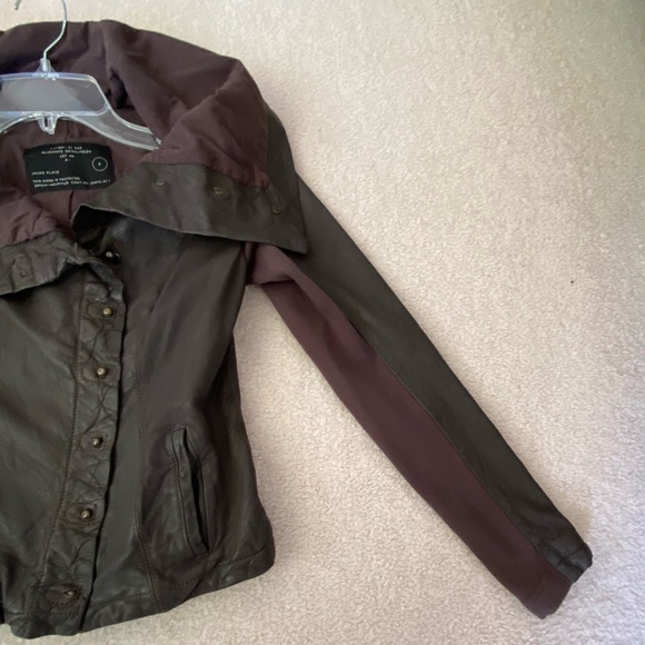 New Allsaints All Saints Kaito Brown Leather jacket XS UK6 US2 - Picture 11 of 15